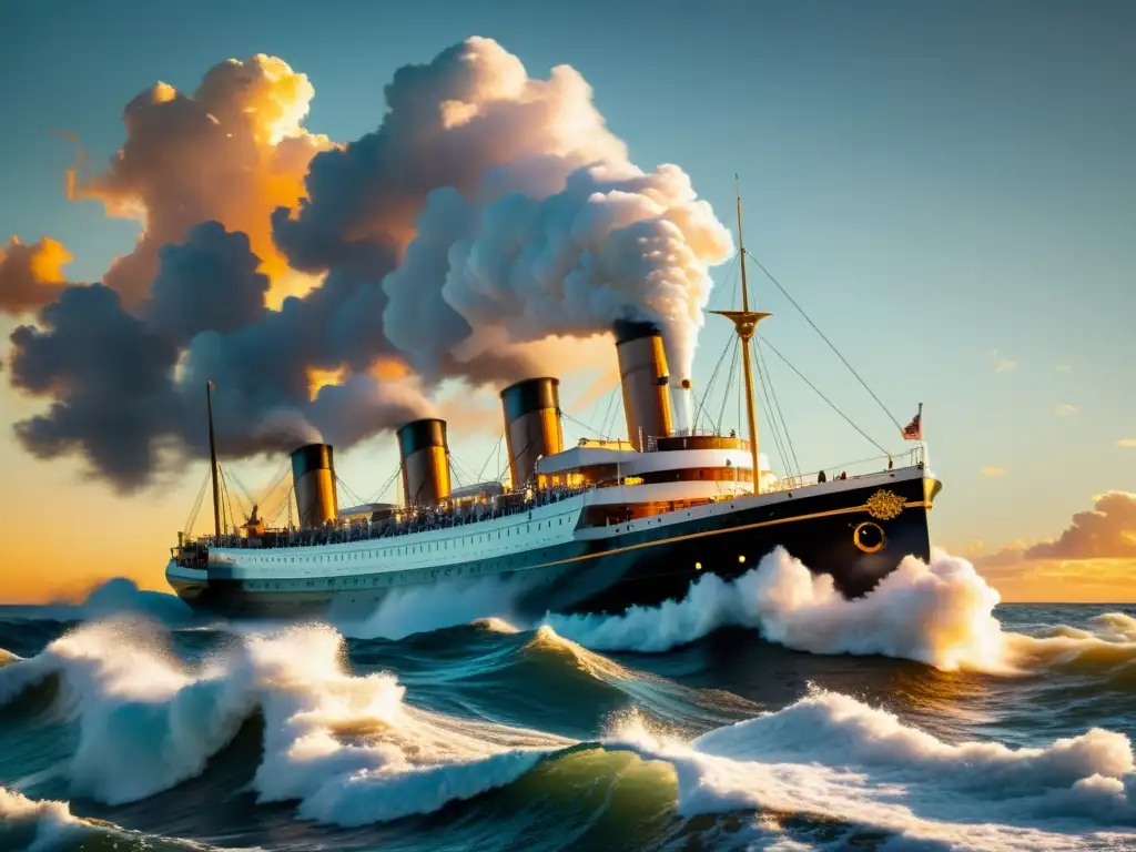 Un barco de vapor vintage navega con elegancia al atardecer, destacando el impacto de los barcos de vapor en la historia naval