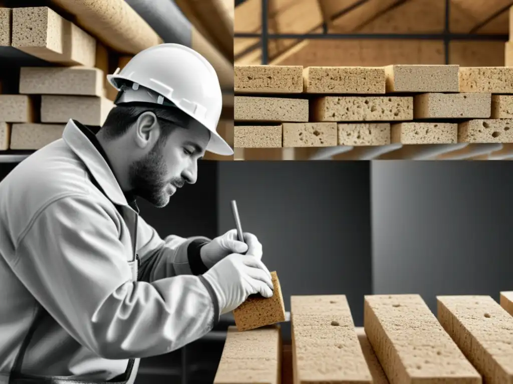 Contraste entre avance materiales aislantes construcción: de lo tradicional a lo moderno, reflejado en la evolución de la imagen