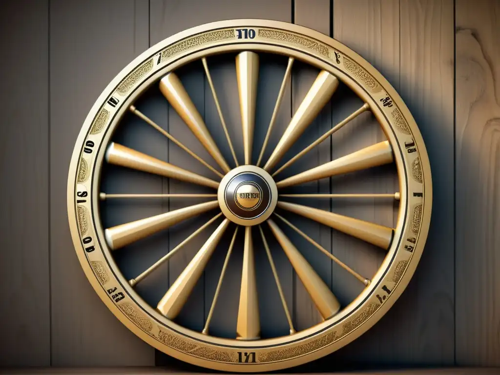 La evolución de la rueda: de la antigüedad a la modernidad Ilustración detallada del origen y evolución de la rueda, desde la simple rueda de madera hasta diseños modernos sofisticados, mostrando la progresión e innovación en la tecnología de las ruedas a lo largo de la historia