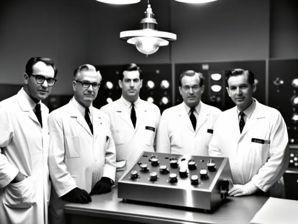 Equipo médico pionero en 1952 en una sala de operaciones con el primer marcapasos cardíaco