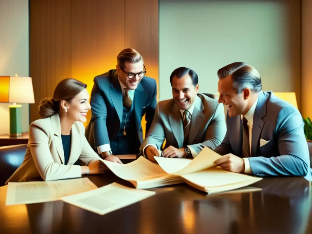 Grupo de emprendedores en una reunión, con determinación y entusiasmo, evocando la esencia de las startups tecnológicas y el capital de riesgo