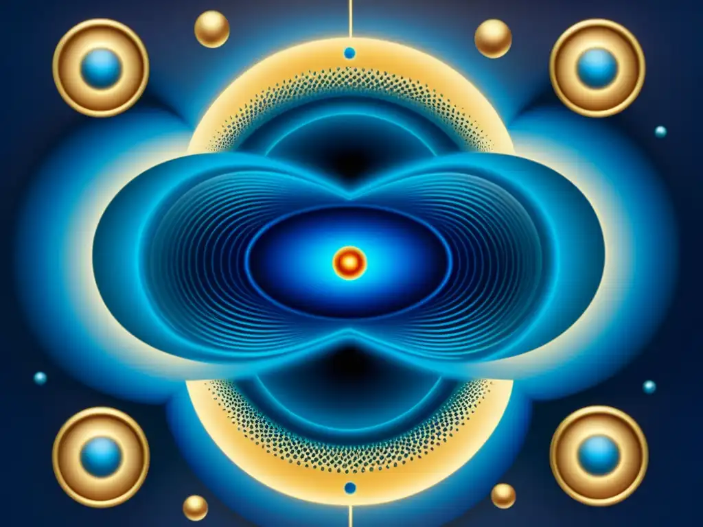 Una ilustración vintage de un superconductor en acción, con patrones intrincados de energía y campos magnéticos