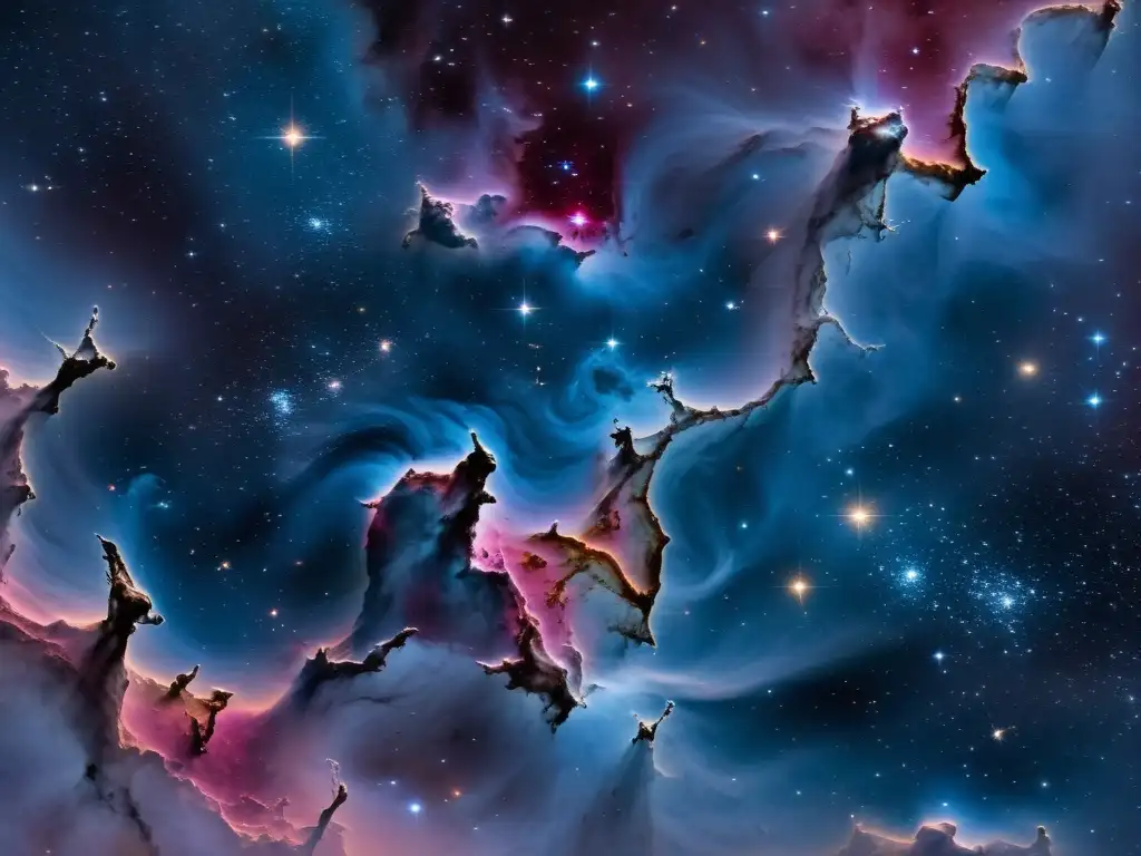 Imagen impactante de nacimiento estelar en Nebulosa Carina, reflejando la complejidad de la astrofísica moderna