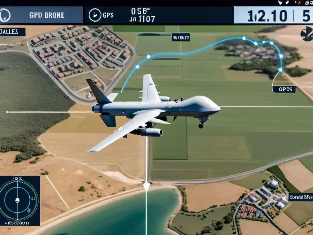 Imagen de alta resolución muestra un dron militar en lanzamiento de ataque preciso con GPS