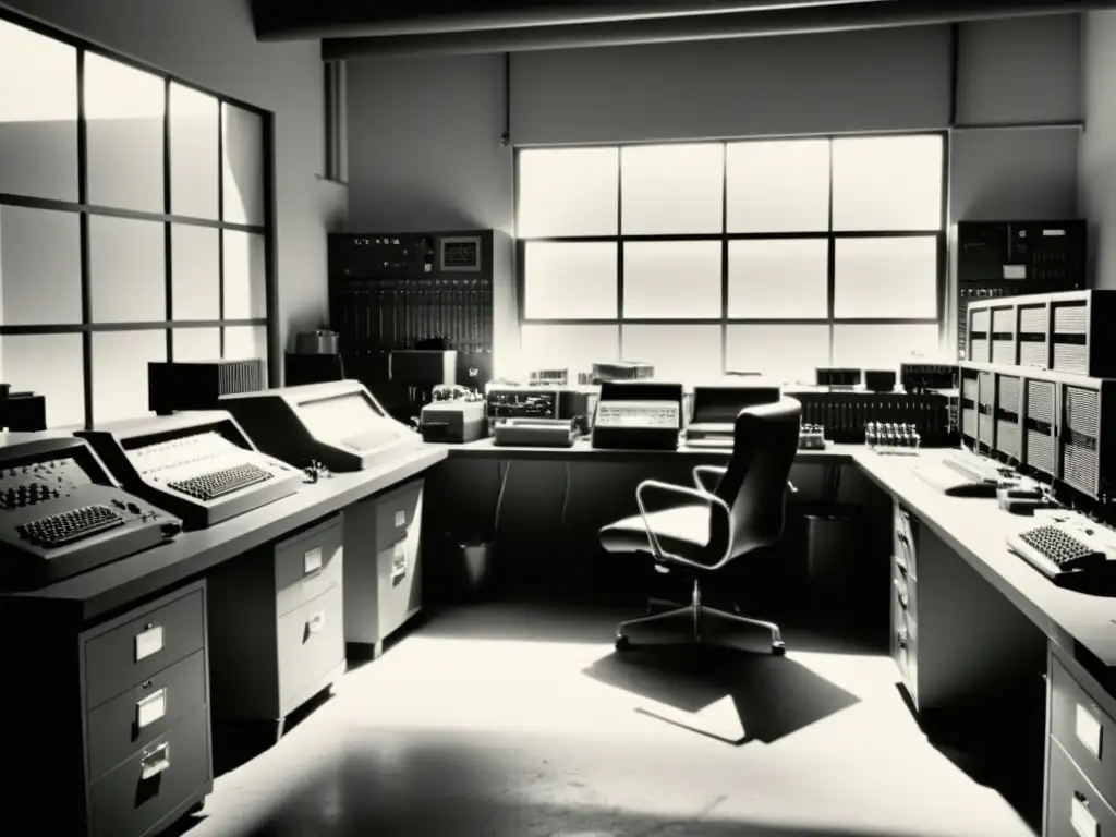 Imagen vintage en blanco y negro del garaje original de Silicon Valley, cuna de la innovación en computación