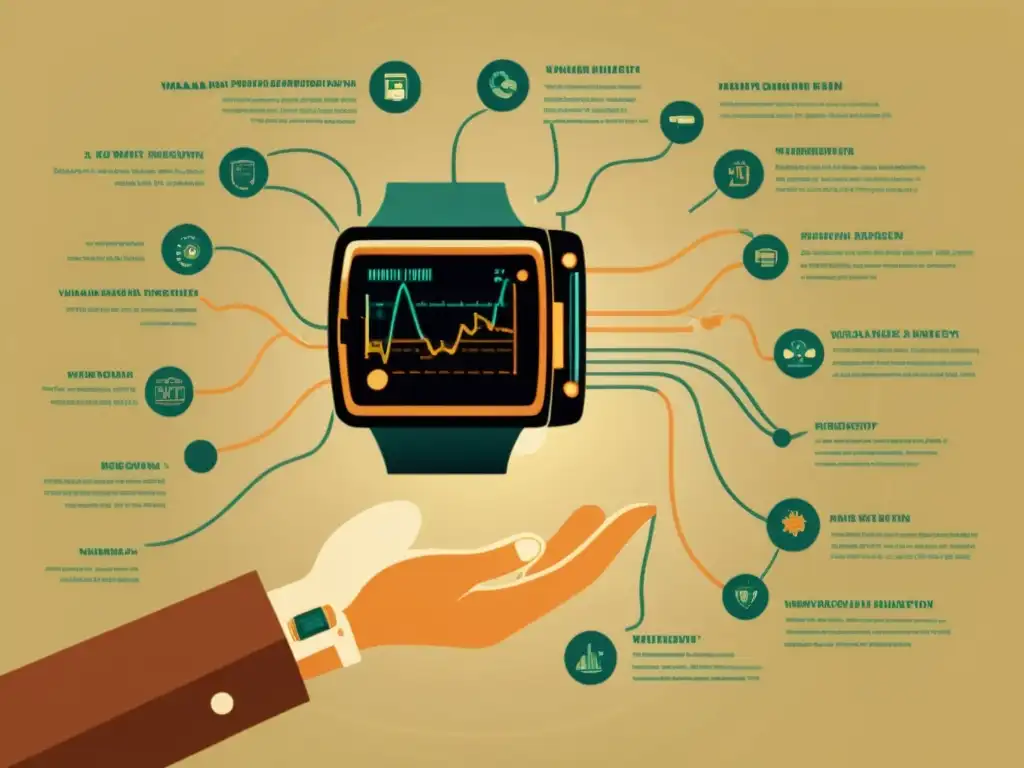 Persona usando antiguo monitor de salud portátil