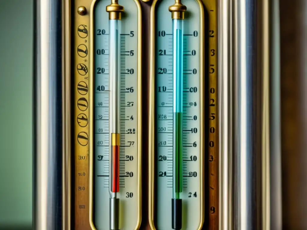 Un termómetro clínico del siglo XIX con detalles vintage, en un escenario médico histórico