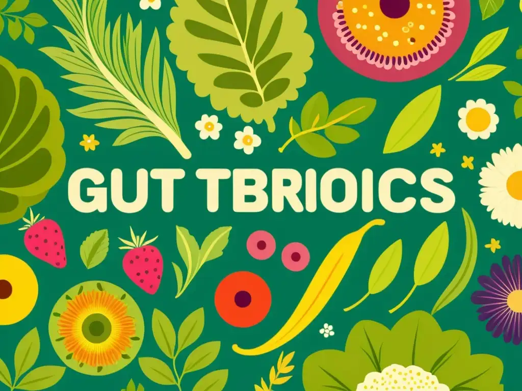 Un vibrante microbioma intestinal ilustra la conexión entre probióticos, prebióticos y salud